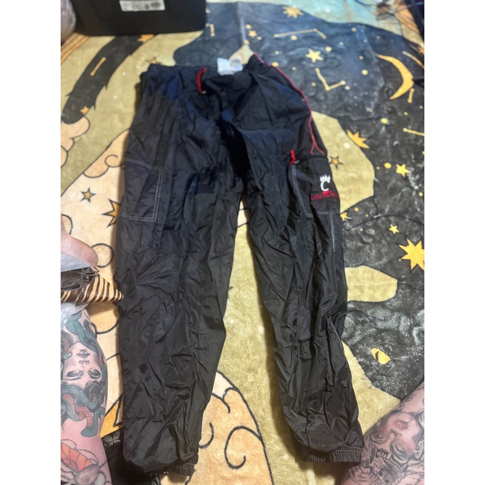 Vintage‎ Savvy Cincinnati Bearcats Nylon Cargo Pants Black XL/TG/EG